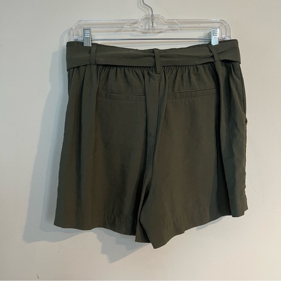 A New Day-Women's High-Rise Pleat Front Shorts - Olive, Size: M - Picture 5 of 11